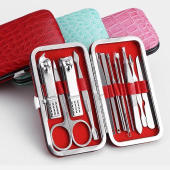 Bộ Kiềm Cắt Móng Tay, Bấm Móng Tay, Lấy Ráy Tai, Que Nặn Mụn, Kéo Tỉa Lông Mày Inox 12 món