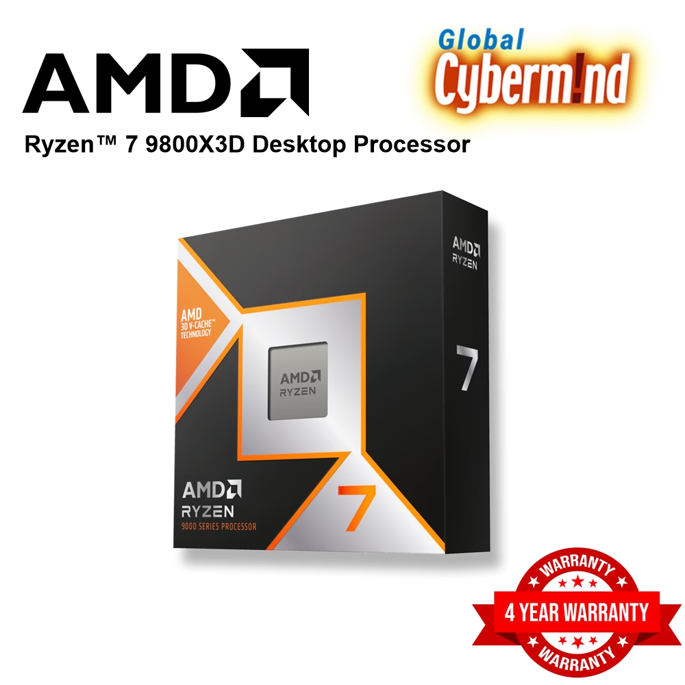 Amd Ryzen 7 9800X3D Processor - 8 Core 16 Threads Socket Am5