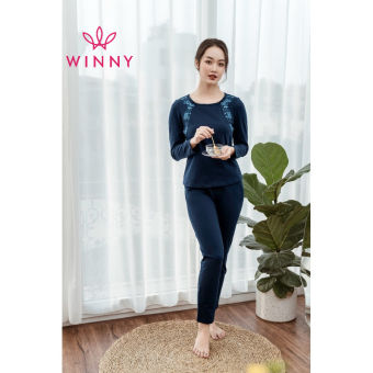 WINNY - Bộ đồ cotton tay dài quần dài mặc nhà 1MNCT21549D
