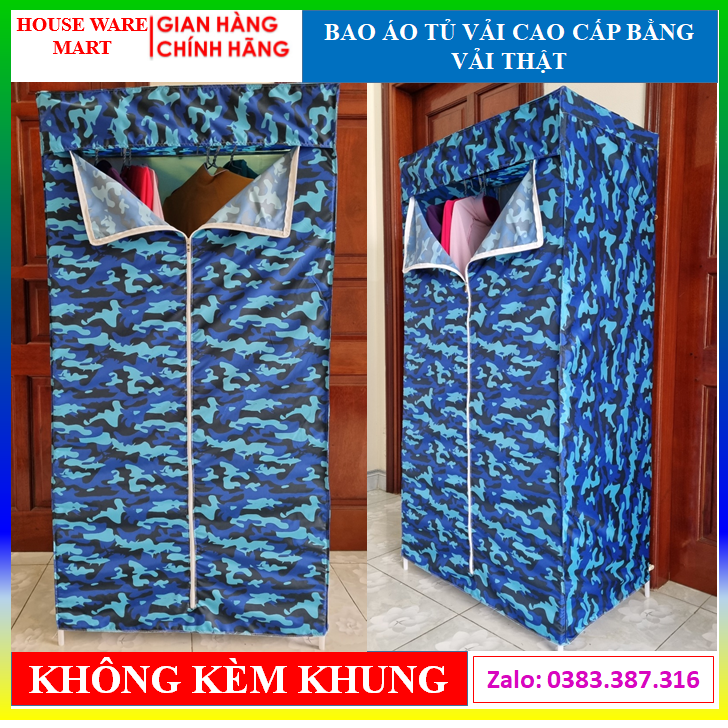 Bao áo tủ vải thanh long tvai02 bằng vải thật kt: 90 x 45 x 160