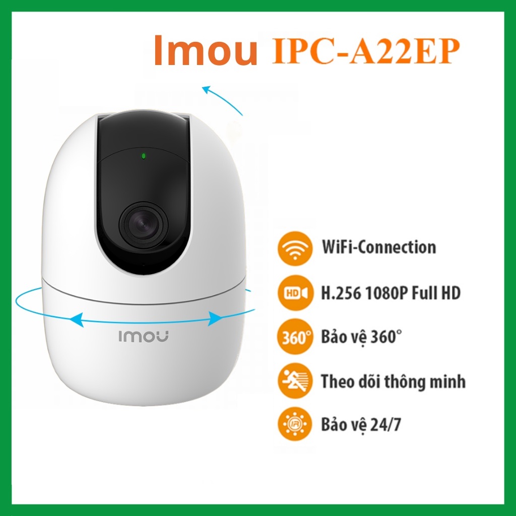 Camera siêu sắc nét full hd - dễ lắp đặt camera wifi không dây siêu nét imou a42p 4mp 2k ,imou xoay quét 360 độ full hd 1080p hàng chính hãng