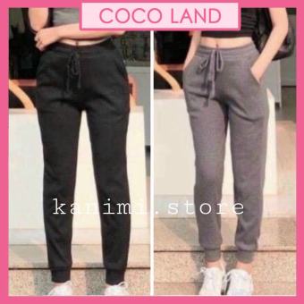 Quần nỉ jogger len tăm nữ coco land, quần nỉ bo gấu chất len tăm siêu đẹp quần thể thao bo gấu chất thun trẻ trung