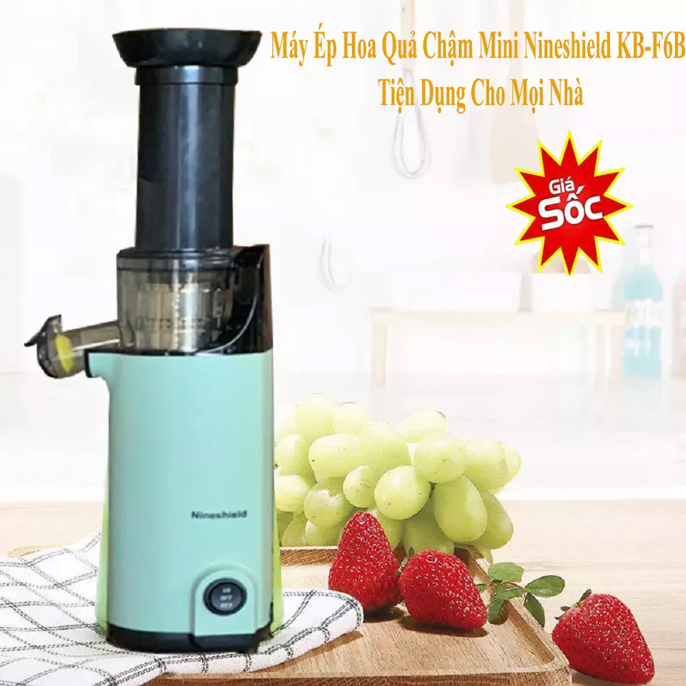 Máy Ép Chậm Hoa Quả Thực Phẩm NINESHIELD Hàng Nội Địa Cao Cấp Thiết Kế Nhọ Gọn, Sang Trọng Ép 98% Nguyên Chất [Bảo Hành 12 Tháng]