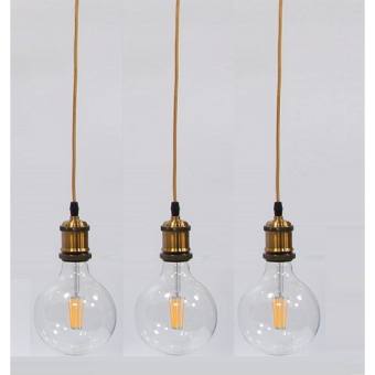 Bộ 3 dây đèn thả cổ điển bóng đèn tròn Edison G125 8W