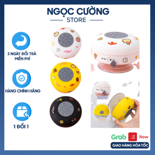 Loa bluetooth không dây chống nước gắn tường, loa nhà tắm tặng kèm miếng dán dễ thương