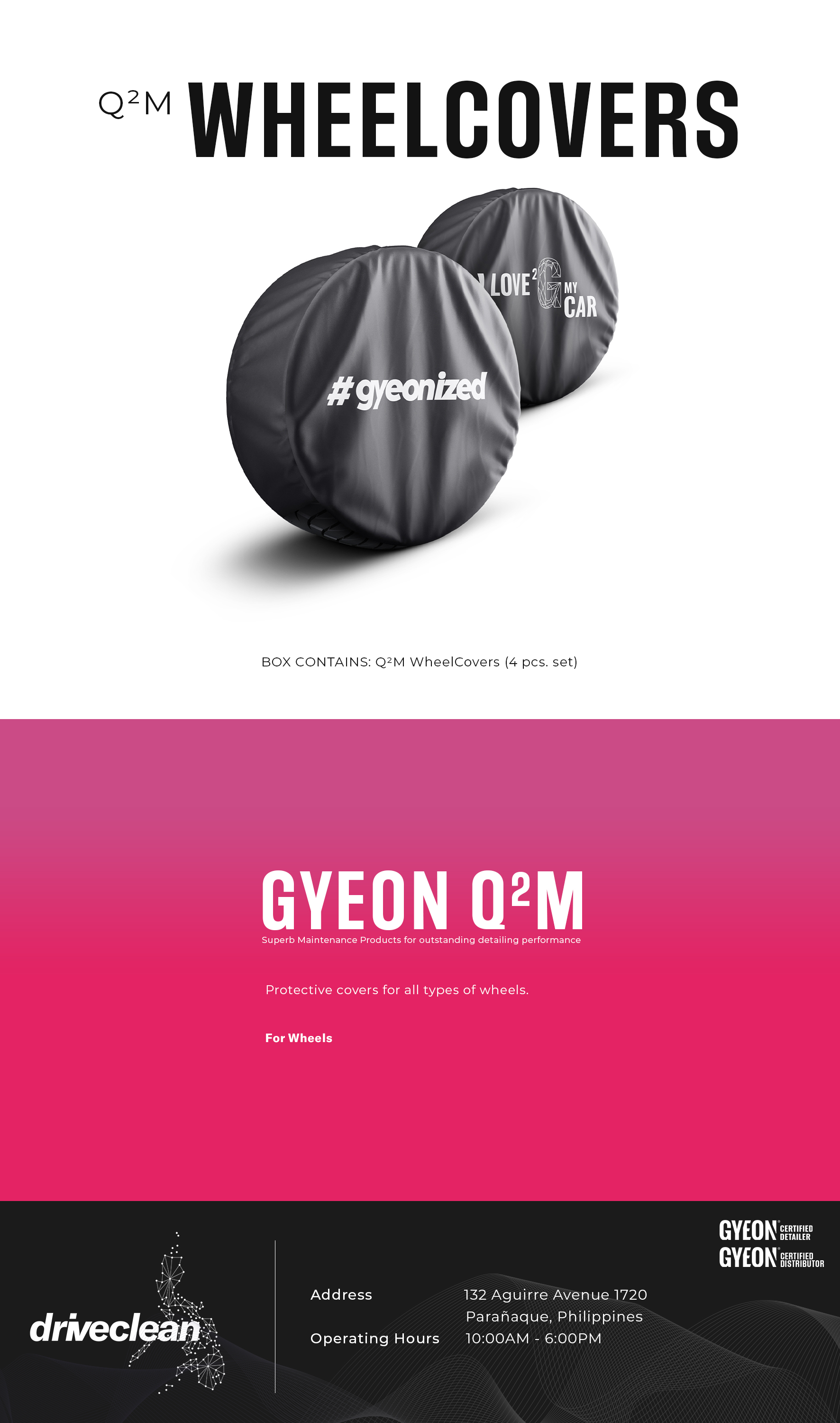 Gyeon Q²M WheelCovers (4 Piece Set) 4 Piece Set Wheelcovers 