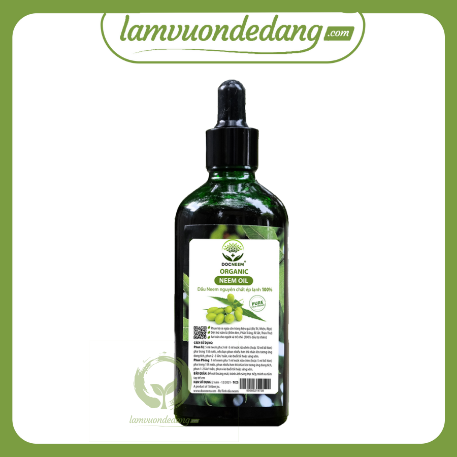 DẦU NEEM HỮU CƠ - NEEM OIL - Dùng để diệt, loại bỏ sâu bệnh hoa hồng, trĩ, nhện trên lá, giúp cây khoẻ mạnh, lá bóng khoẻ