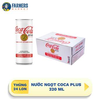 Thùng 24 Lon nước ngọt Coca Plus (320 ml/Lon)