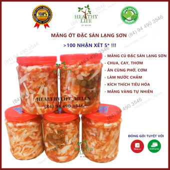 Măng Ớt Lạng Sơn (Măng Củ, Mác Mật, Ớt Tỏi - Cay, Giòn, Thơm Ngon, 1,4kg)
