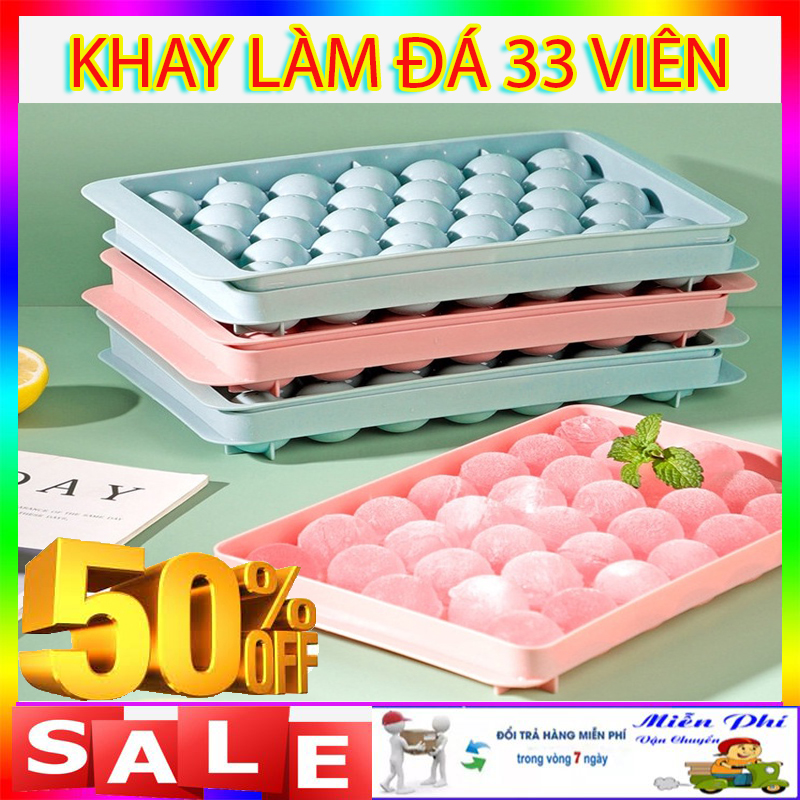 Khay làm đá, khay làm đá thông minh, khay làm đá hình tròn 33 viên, khay làm đá siêu hot, khay làm đá tiện lợi, khay làm thạch, khay làm kem, khay làm thạch hình tròn, khay làm hình tròn.