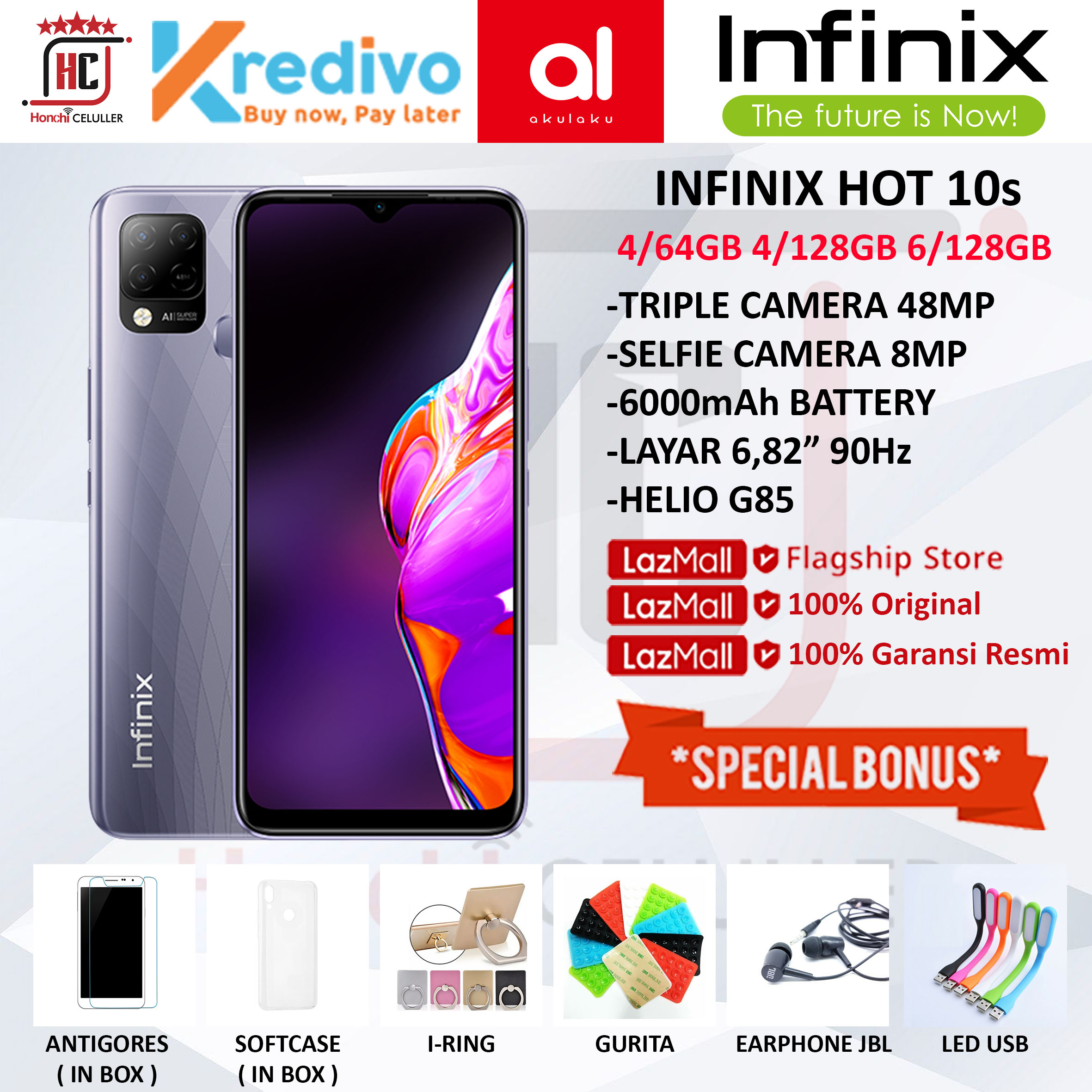 Infinix Hot 10s 6/128GB 4/64GB 4/128GB Garansi Resmi Indonesia Original Harga  1,899,000 Ringgit*Penghantaran Percuma
