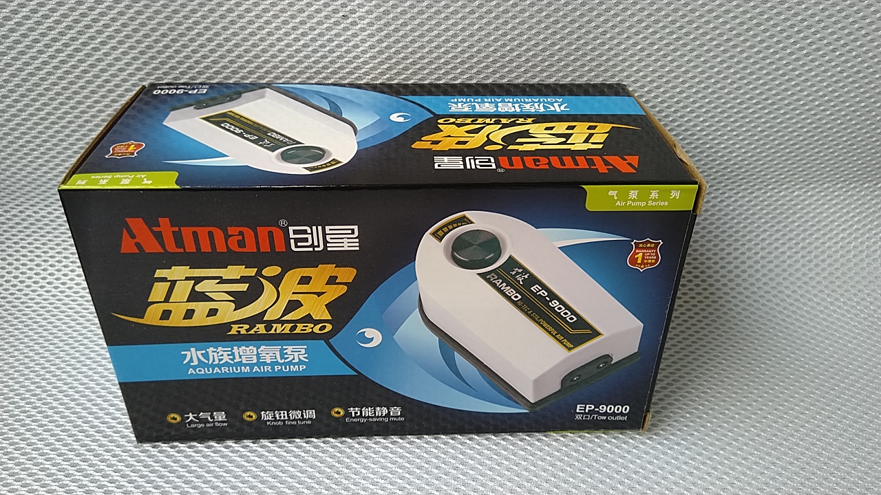 Máy thổi khí giảm ồn Atman EP-9000 dùng cho bể cá.