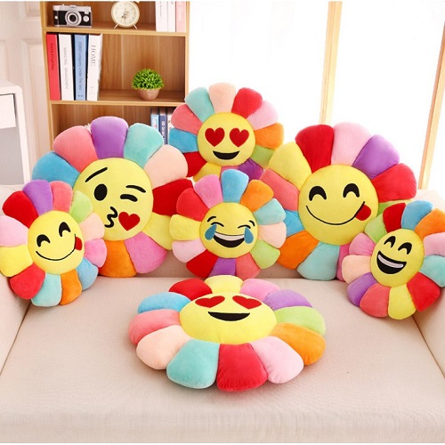Gối vải bông hình hoa mặt trời cute 36cm