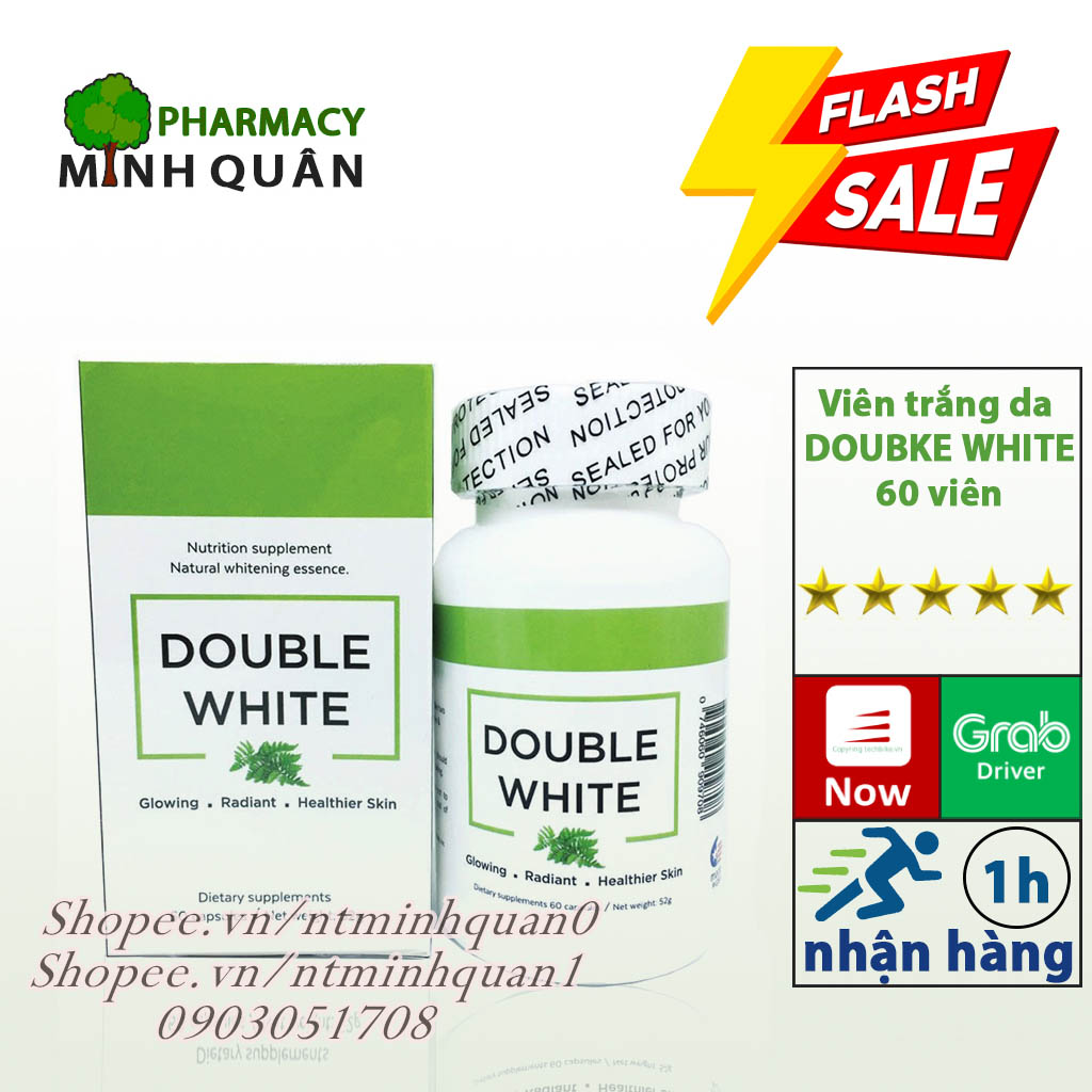 DOUBLE WHITE trắng da mờ nám Hộp 60v