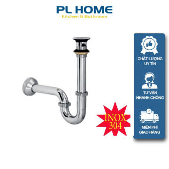 Bộ Xả Lavabo Inox 304 Nút Nhấn, Xi Phông Xả Chậu Rửa Mặt