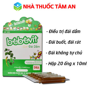 Siro bebevit Đái Dầm giảm tình trạng đái dầm, đái buốt, đái rát, đái không tự chủ - Hộp 20 ống x 10ml