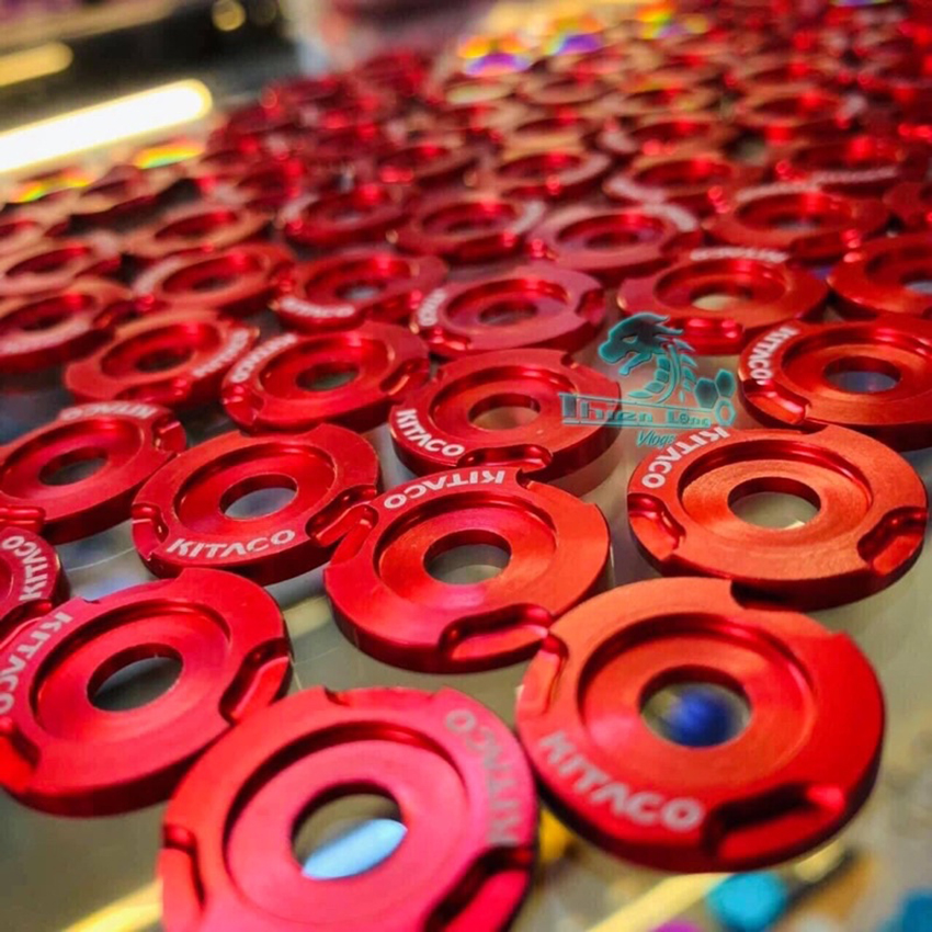 Long đền nhôm đỏ 6ly dàn áo xe máy mẫu cnc sắc nét rất đẹp