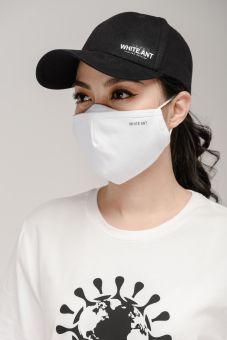 Khẩu Trang Cotton Kháng Khuẩn Dây Quai Đeo Thoải Mái Nữ White Ant