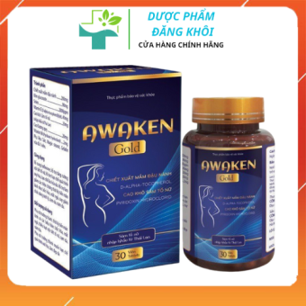 Viên Uống Awaken Gold Tăng Cường Nội Tiết Tố Nữ, Giảm Bốc Hỏa, Nám Sạm Da, Tăng Chức Năng Sinh Lý Nữ - Lọ 30 Viên - Dược Phẩm Đăng Khôi