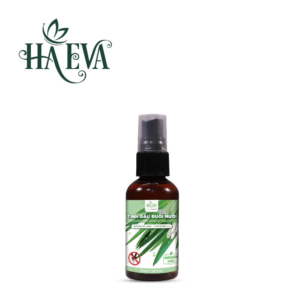 Tinh dầu đuổi muỗi Sả Java Haeva 50ml, 100% Thiên Nhiên, đuỗi muỗi hiệu quả, khử mùi hôi và thanh trùng không khí