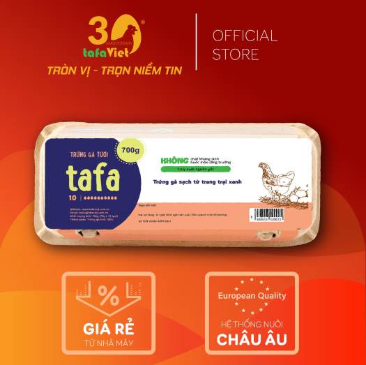 Trứng Gà Tươi (700gr) - Hộp 10 trứng
