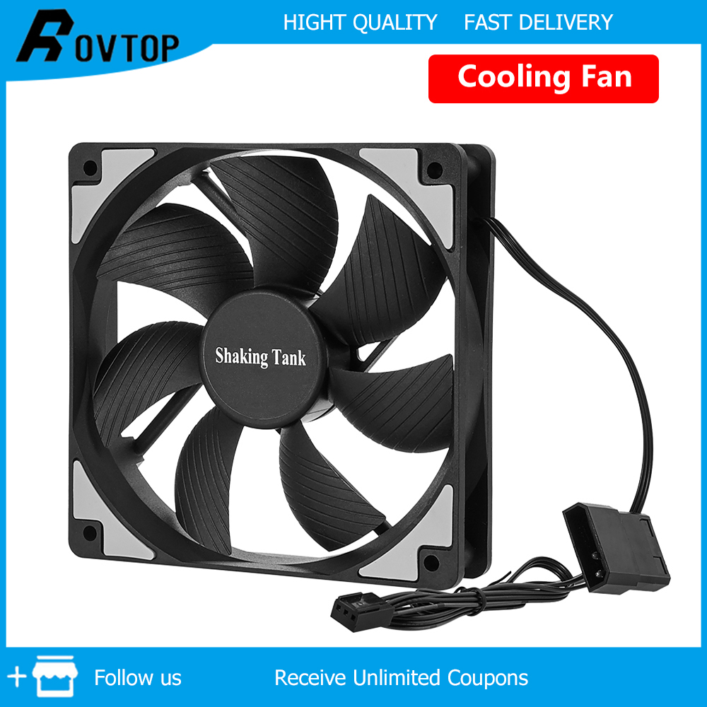 Rovtop 12V Cooling Fan Shaking Tank PWM Case Fan For Tablet PC and Laptop