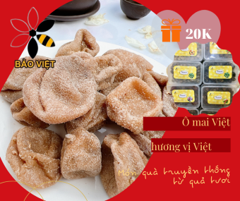 Ô Mai Chanh muối/ xí muội chanh mặn ngọt hộp 300g - Ô mai Bảo Việt