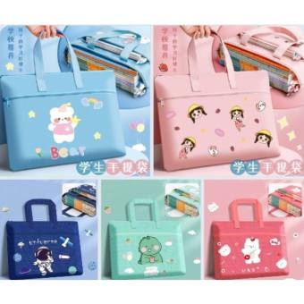 Túi học thêm, túi học phụ đạo cho bé tiểu học, cặp sách vải chống thấm nước đi học thêm