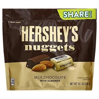 Socola sữa hạnh nhân Hershey's Nuggets Milk Chocolate With Almonds 286g của Mỹ