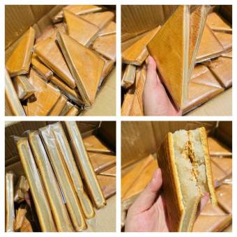 Bánh Xà Lam Dừa Tam Giác Lớn - Hộp 4 Cái Lớn(700g) - Đồ ăn vặt NGON BỔ RẺ TỐT cho sức khỏe