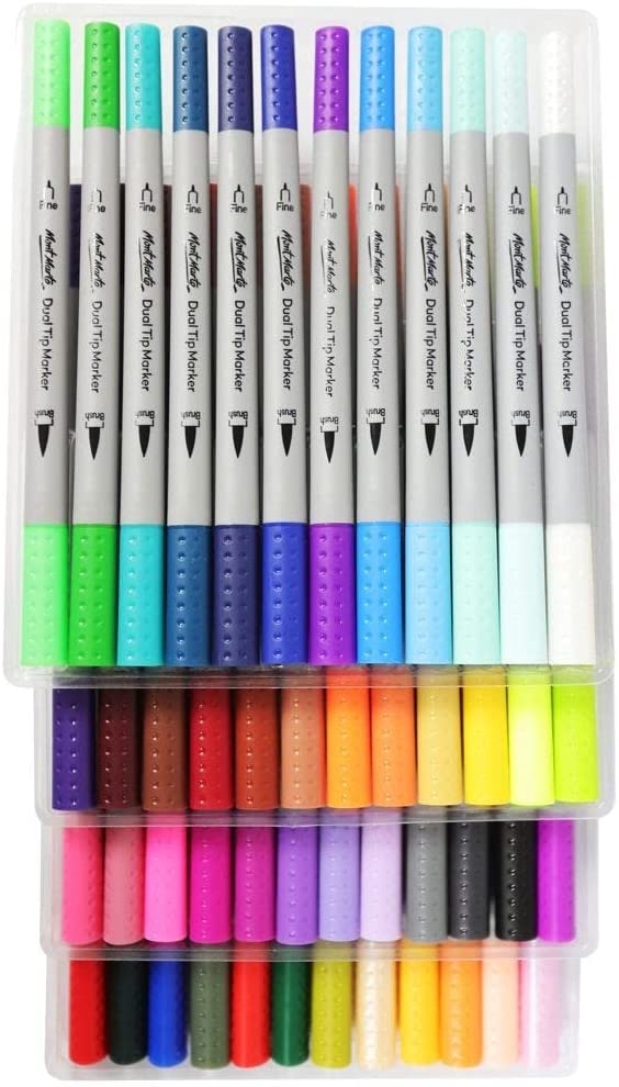 Mont Marte Signature Dual Tip Brush Marker/Fineliners 48pcs