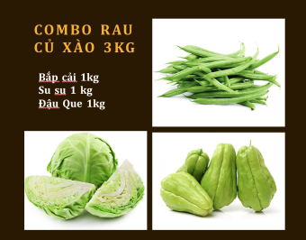 Bắp Cải & su su, đậu que 3kg