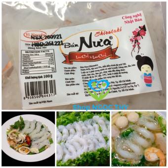 Bún Nưa cuộn 0 calo Shirataki Vị Nguyên 100gr (bún cuộn konjac gói 6 cuộn), ăn Das/Keto/Low carb