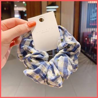 Dây Dây cột tóc Scrunchies Hoa Cúc Caro, Chất Vải mềm mịn, Nhiều màu sắc tươi tắn dễ thương
