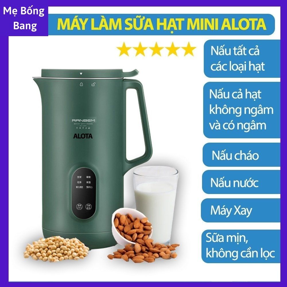 Máy làm sữa hạt ALOTA M38 tự động xay nấu các loại hạt thành sữa sau 25 phút không cần ray lọc, sử dụng như một máy xay sinh tố đa năng - Lỗi 1 đổi 1 - Mẹ Bống Bang shop