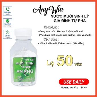 Nước muối sinh lý dạng viên an Phú gia đình tự pha tiện lợi 50 viên