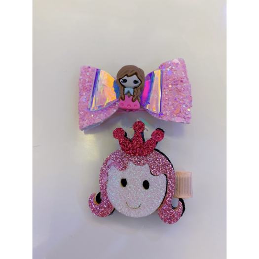 Set 4 kẹp tóc nơ xinh xắn nhiều hình cho bé gái