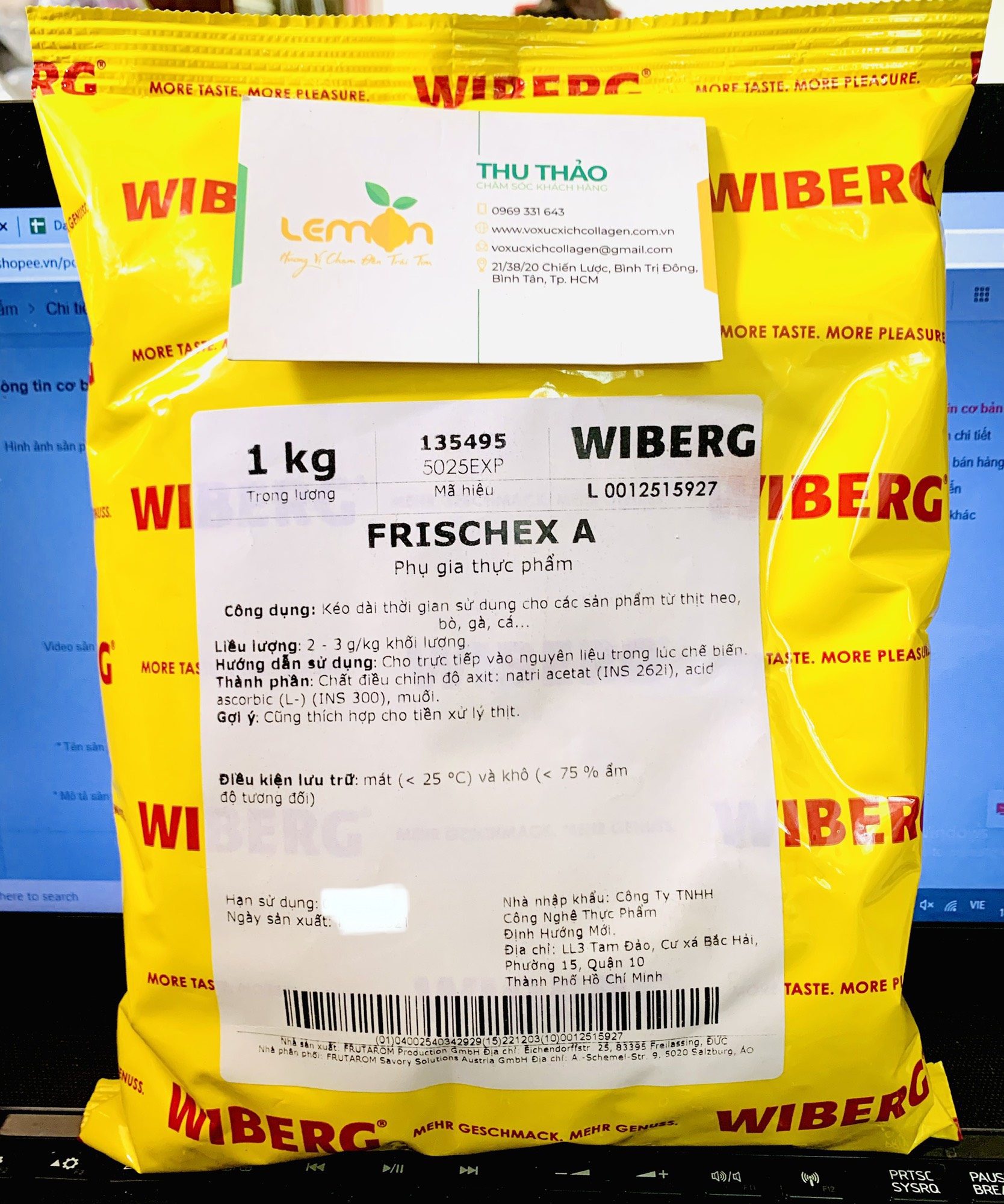 200g Chất bảo quản tự nhiên Frischex A kéo dài thời gian bảo quản cho thực phẩm