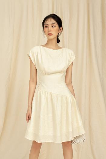 OLV - Đầm One Off Shoulder Dress Latte