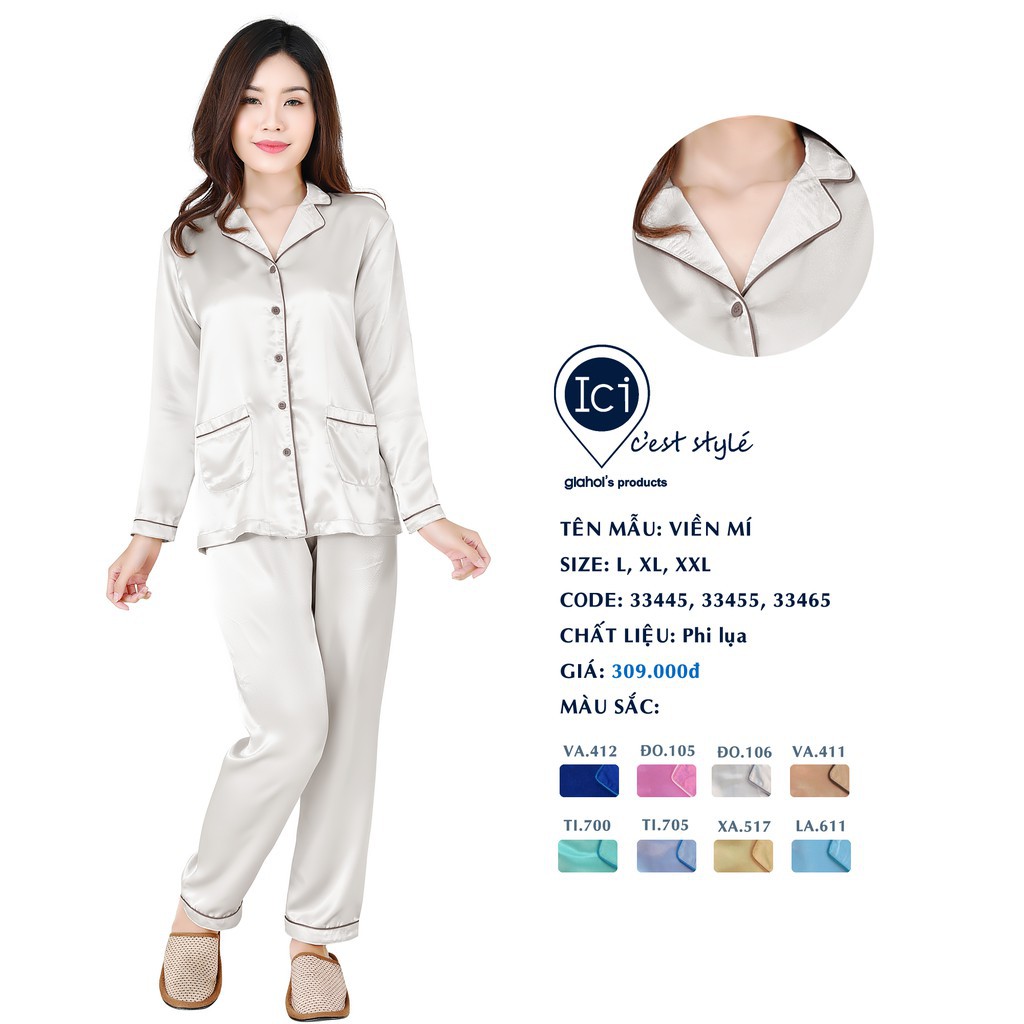 Xả bộ pizama, bộ mặc nhà, đồ bộ gia hồi viền mí