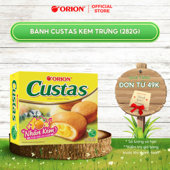Hộp 12 gói bánh Orion Custas kem trứng (282G)