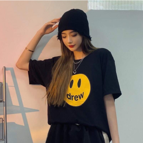 Áo phông tay lỡ DREW mặt vàng