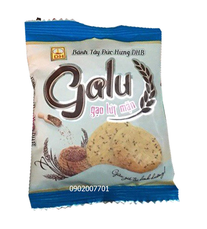 500g Bánh Gạo Lứt Mặn Galu Đức Hưng Thơm Ngon- đồ ăn vặt