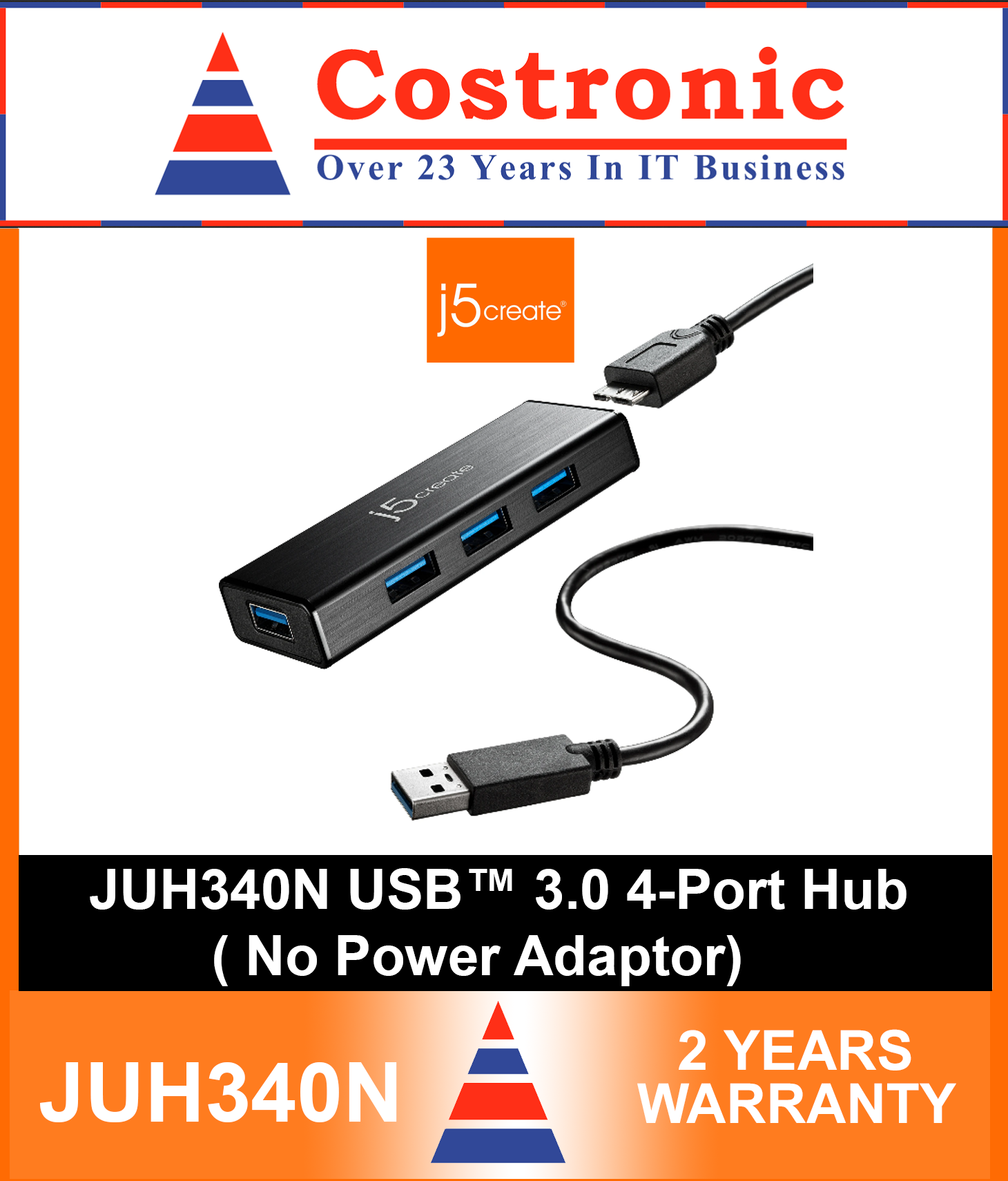 JUH340 USB™ 3.0 4-Port Mini Hub – j5create