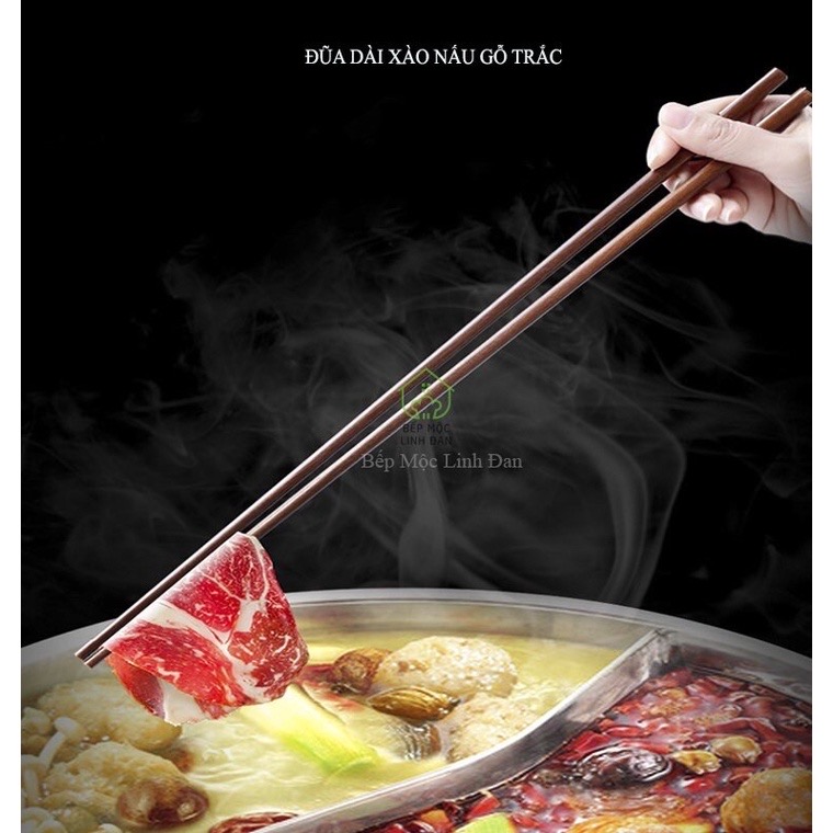 Đũa xào nấu Gỗ Trắc Việt Nam, không độc hại khi gặp nhiệt độ cao (1 Đôi) - HAHANCO - CTH720