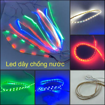 Dây đèn led chống nước trang trí ô tô, xe máy 12V DC (50cm) full màu