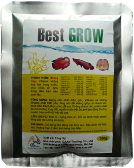 BEST GROW VITAMIN Tăng Sức Đề Kháng Cho Cá Cảnh-Trộn Tôm - Tim Bò.