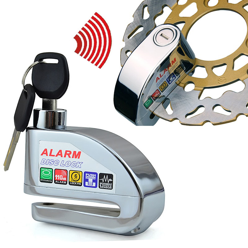 Khóa đĩa báo động chống trộm xe máy - Còi hú chống trộm xe máy