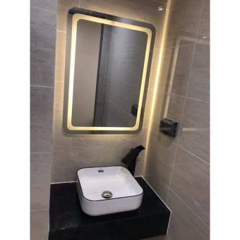 GƯƠNG ĐÈN LED PHÒNG TẮM ( KÍCH THƯỚC 50-70 CM ) - TÍCH HỢP ĐÈN LED VÀ CÔNG TẮC CẢM ỨNG TRÊN GƯƠNG 50x70