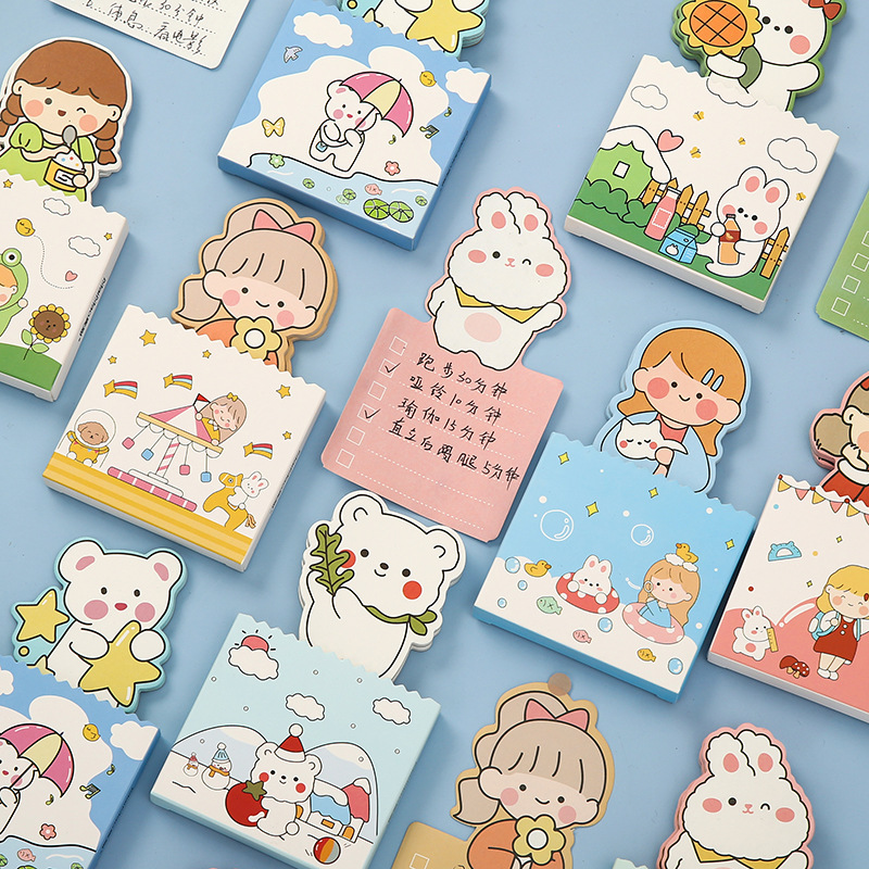 Giấy note ghi chú hình động vật đáng yêu - Tập giấy ghi chú động vật xinh xắn N01